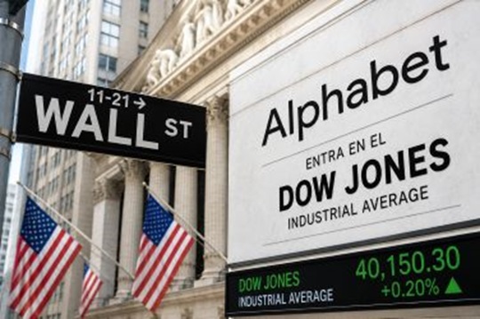 Imagen creada con IA. EL Dow Jones incorpora a Alphabet, ¿cómo afecta a la acción?